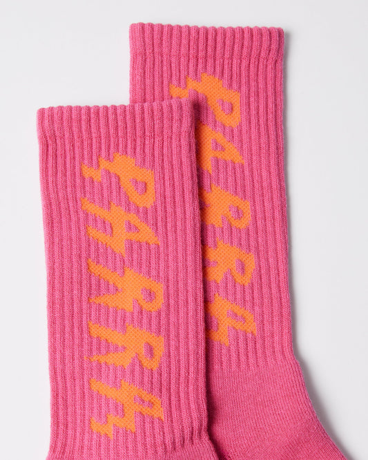 Spiked logo crew socks