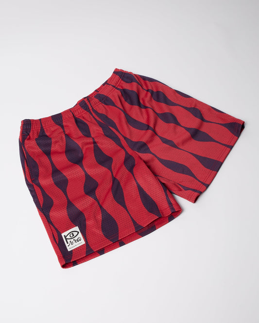 Waved mesh shorts