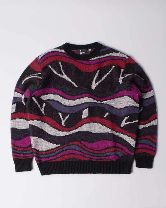 Trunks of trees knitted pullover